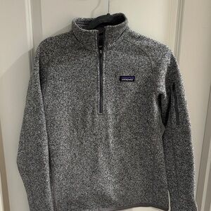 NEW Patagonia women’s M!! Gray Heather Quarter-Zip Fleece Pullover